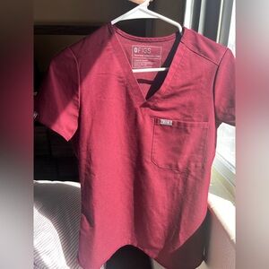 Figs burgundy top